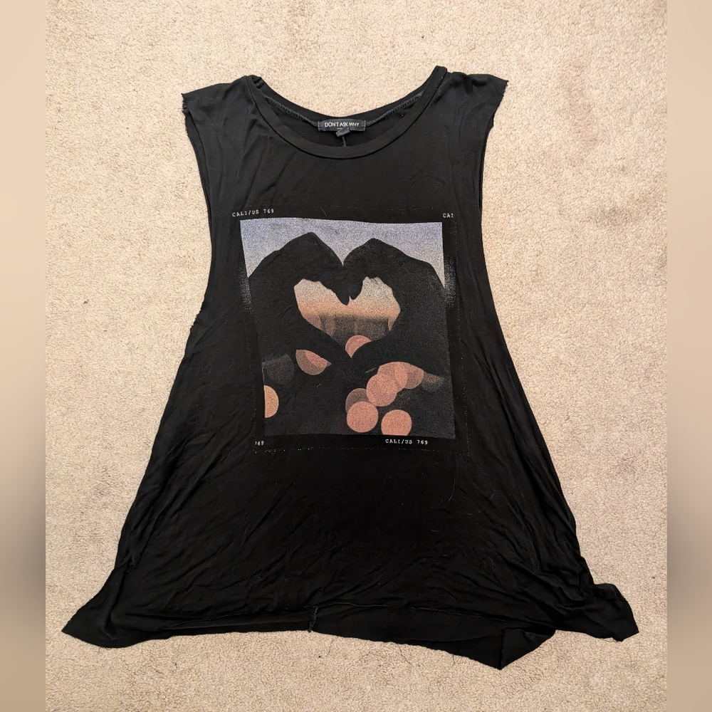 Black Sleeveless Tank Top